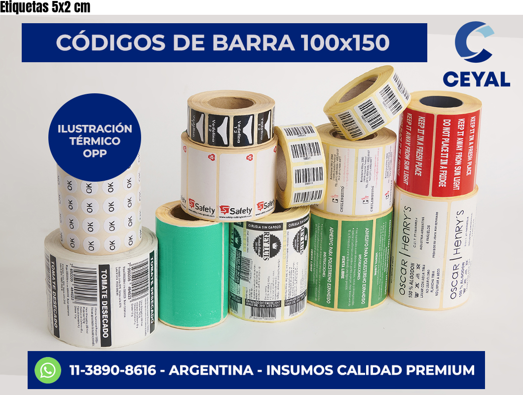 Etiquetas 5×2 cm