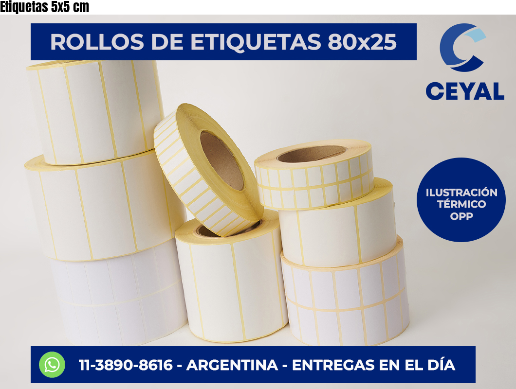 Etiquetas 5×5 cm