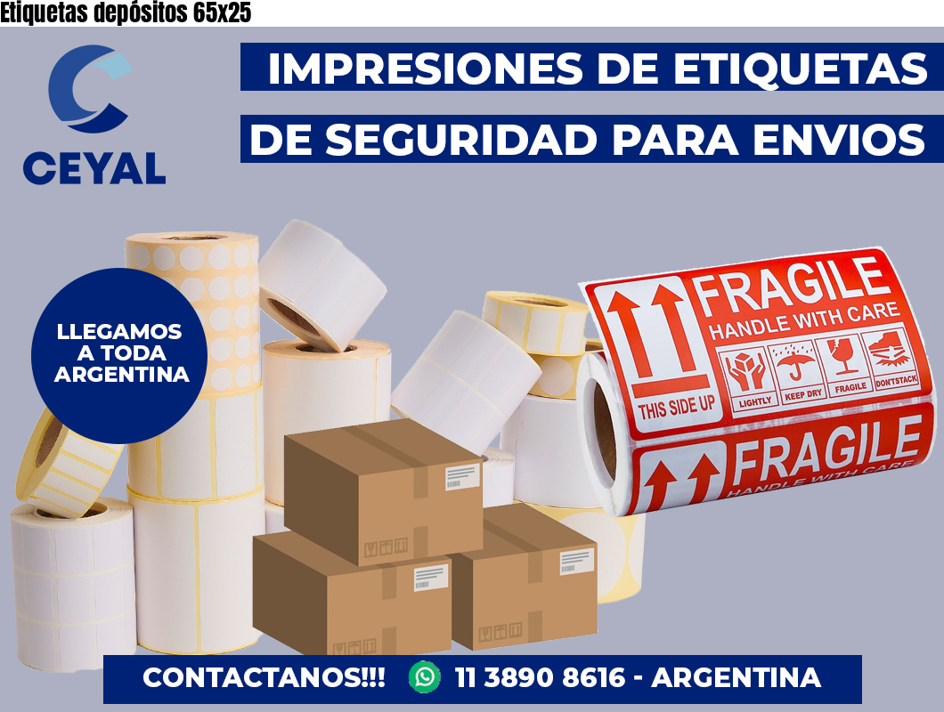 Etiquetas depósitos 65×25