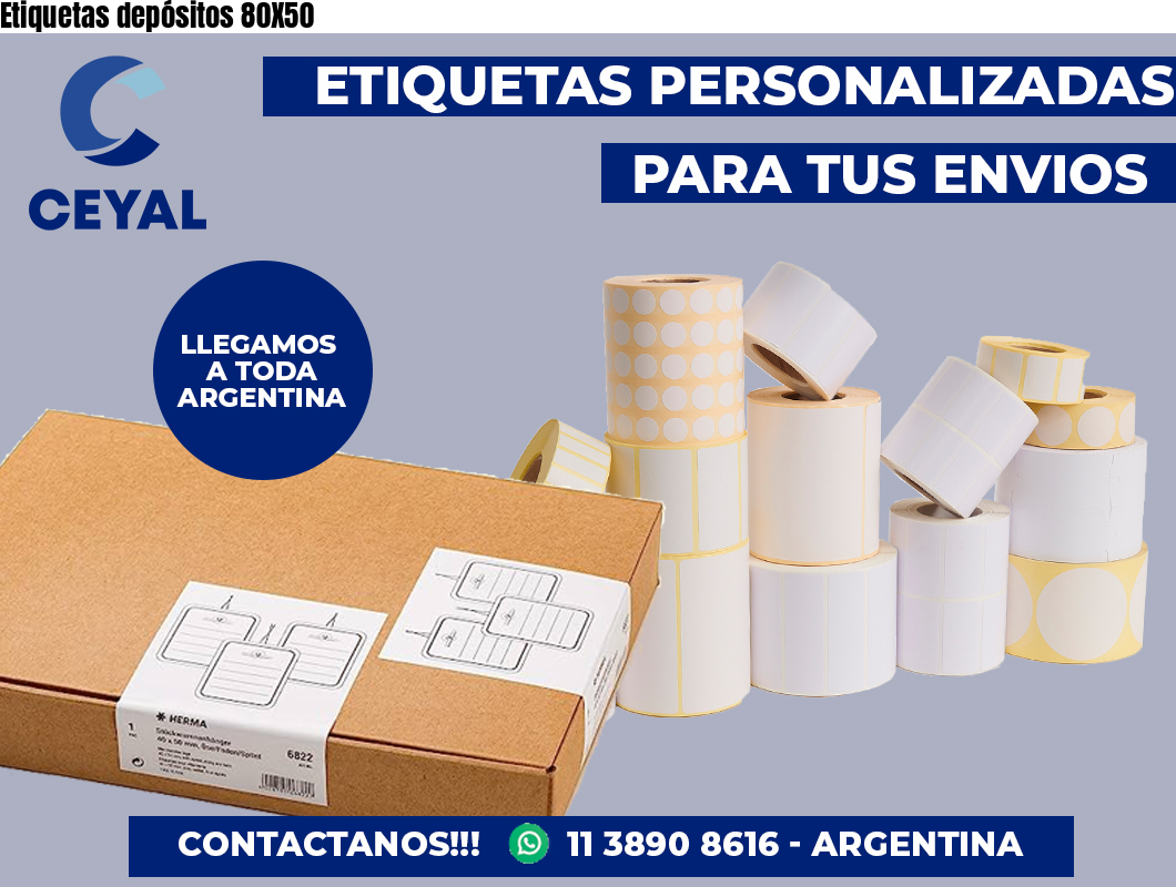 Etiquetas depósitos 80X50