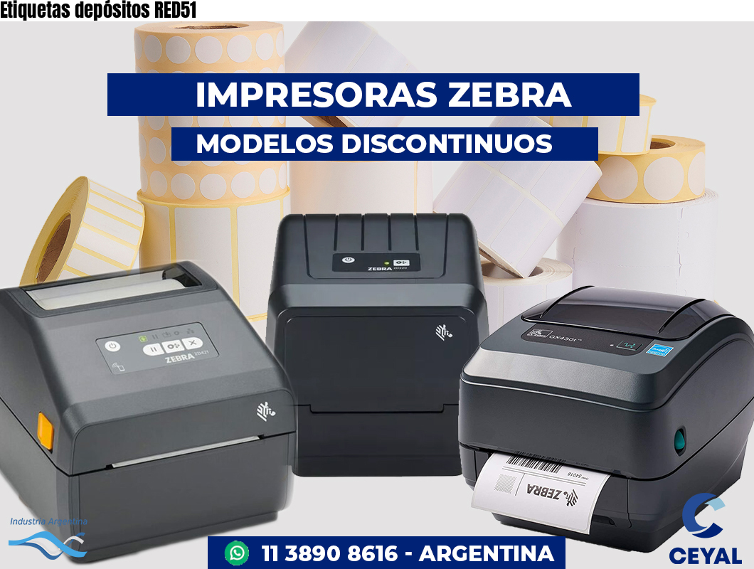 Etiquetas depósitos RED51