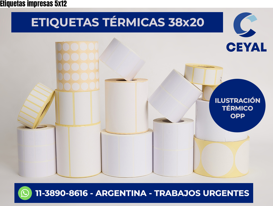 Etiquetas impresas 5×12
