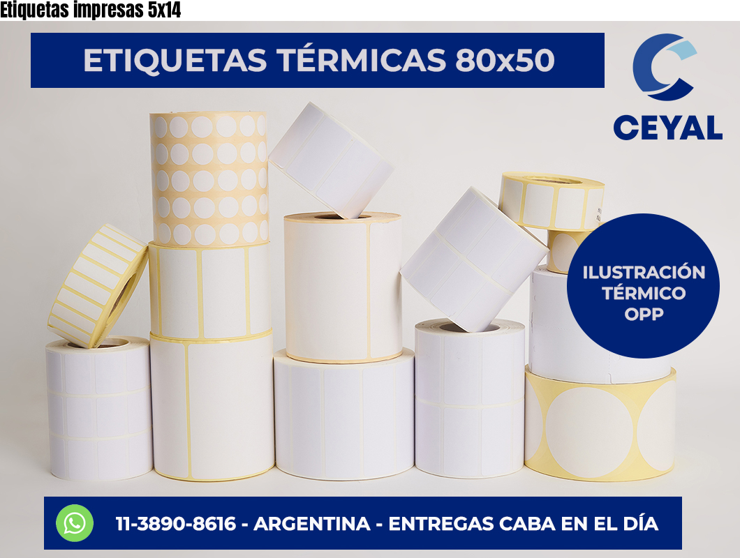 Etiquetas impresas 5×14