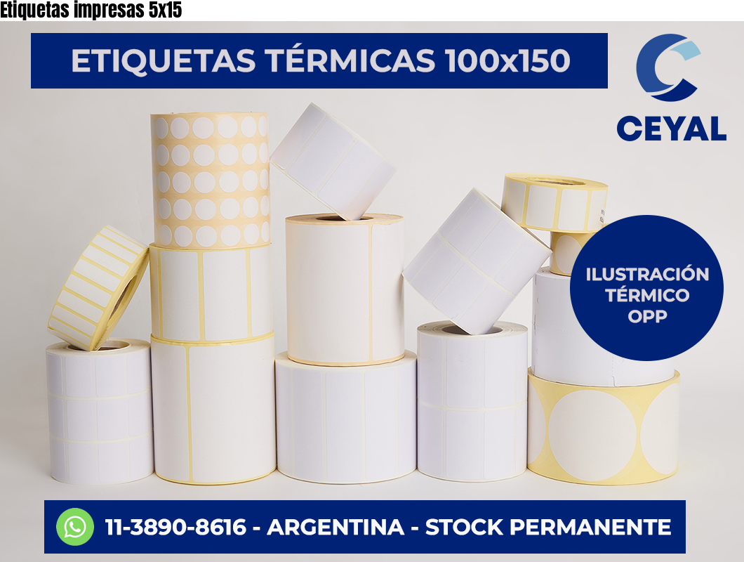 Etiquetas impresas 5×15