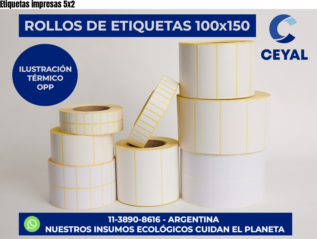Etiquetas impresas 5×2