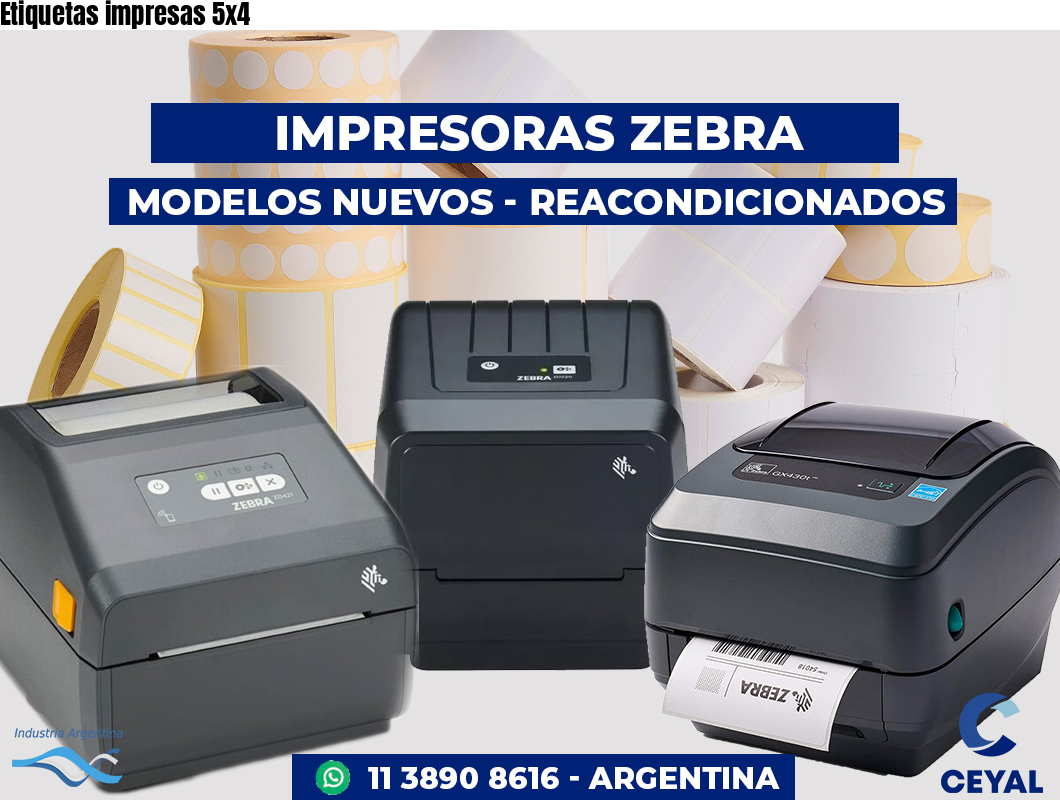 Etiquetas impresas 5x4