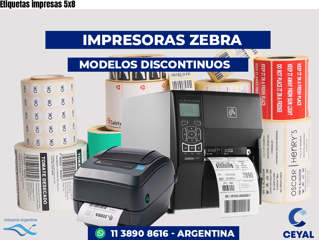 Etiquetas impresas 5x8