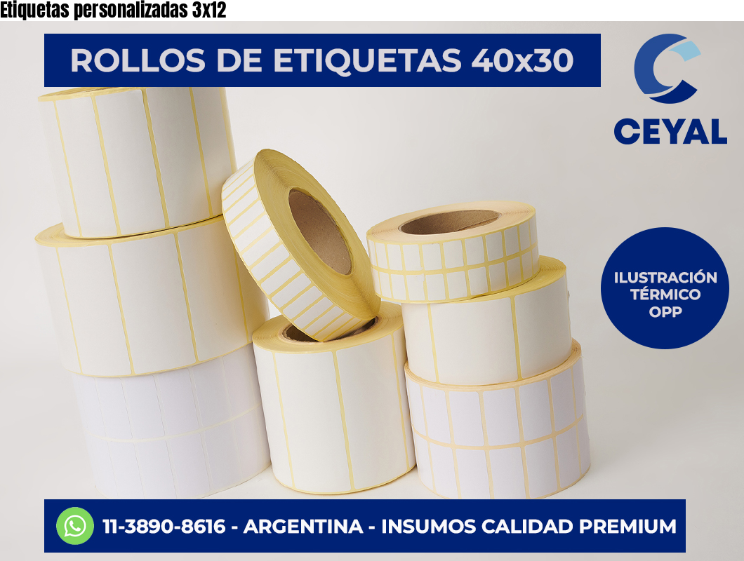 Etiquetas personalizadas 3×12