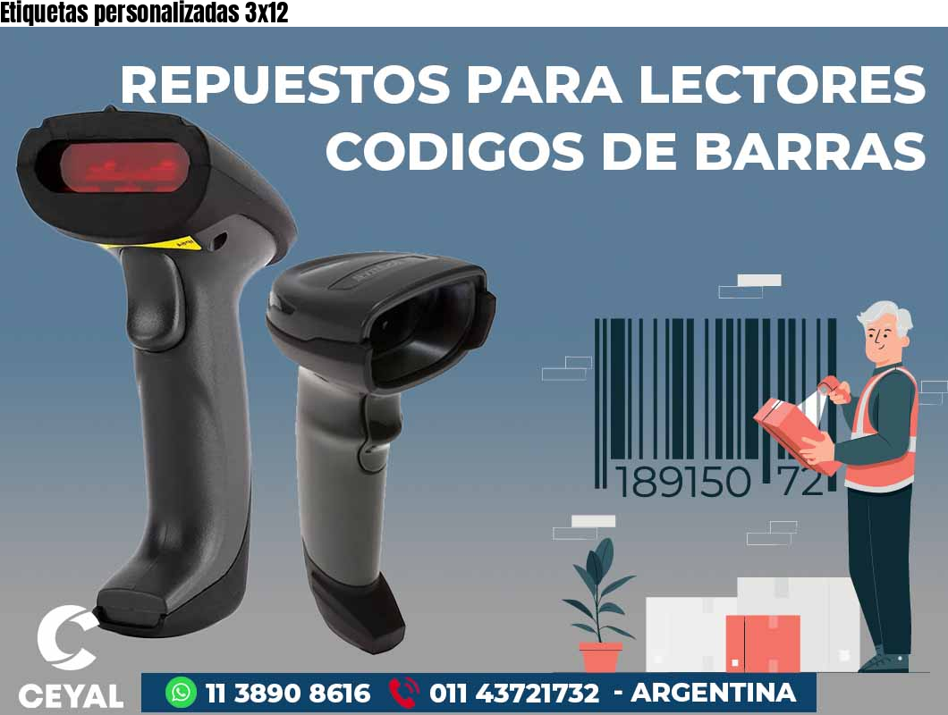 Etiquetas personalizadas 3x12
