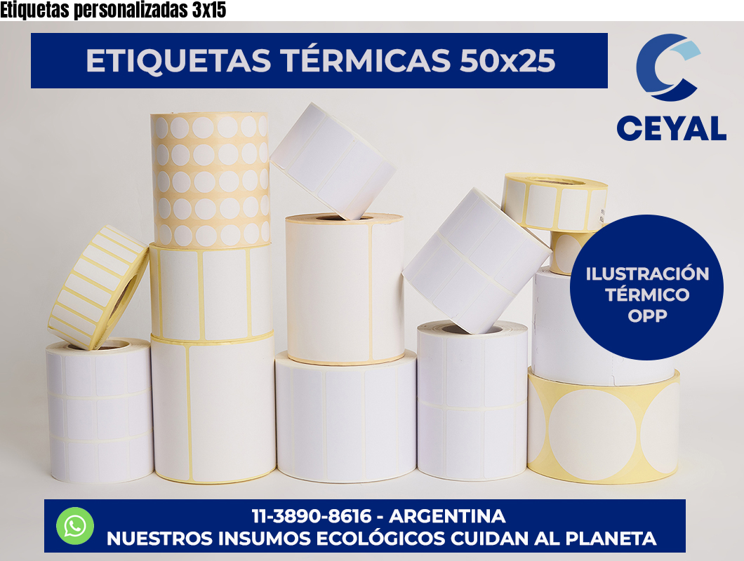 Etiquetas personalizadas 3×15