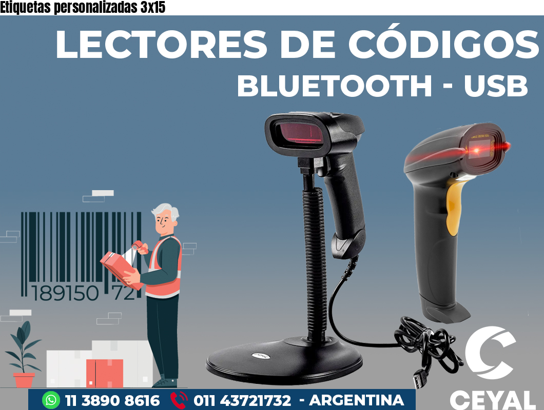 Etiquetas personalizadas 3x15