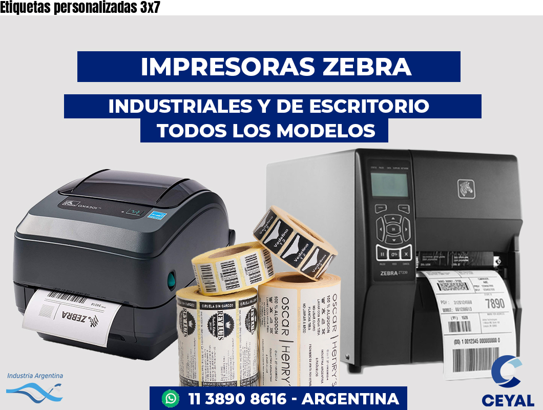 Etiquetas personalizadas 3x7