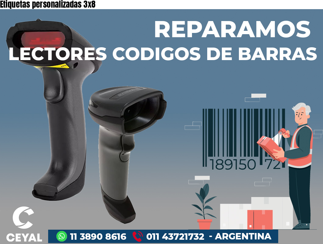 Etiquetas personalizadas 3x8