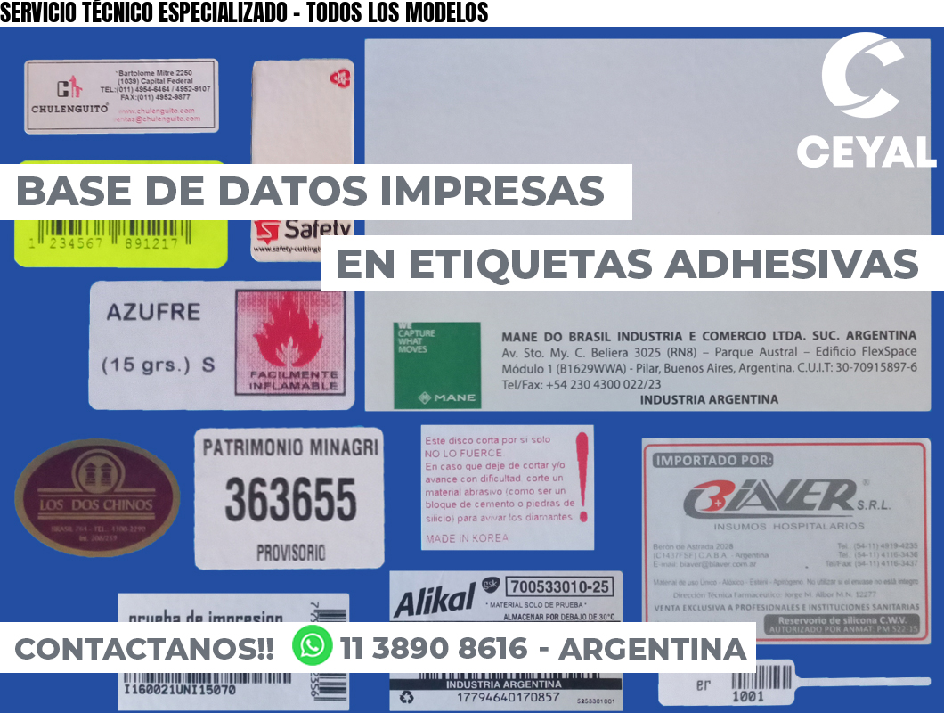 SERVICIO TÉCNICO ESPECIALIZADO - TODOS LOS MODELOS