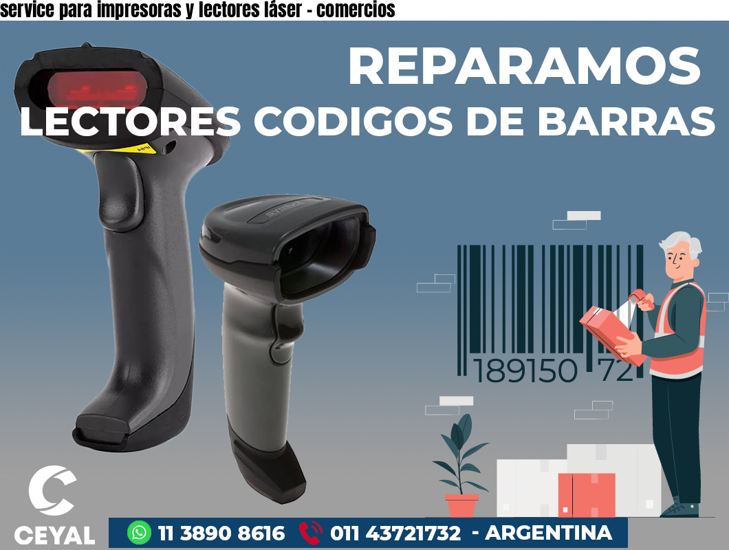 service para impresoras y lectores láser - comercios