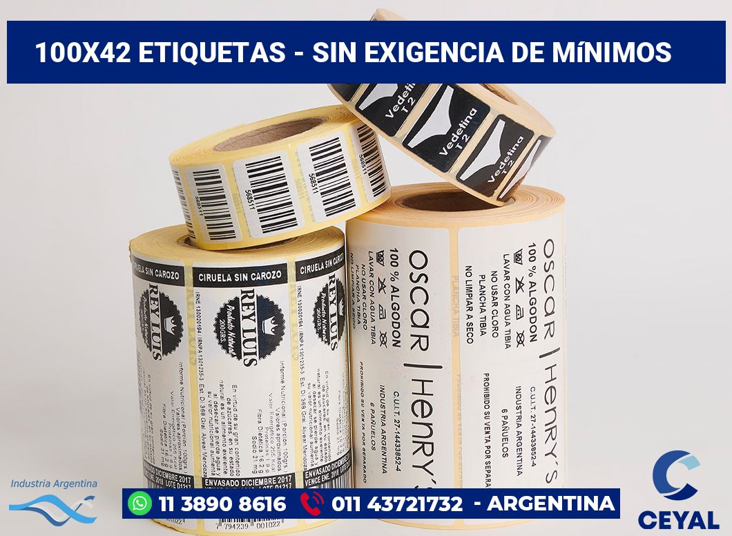100×42 Etiquetas