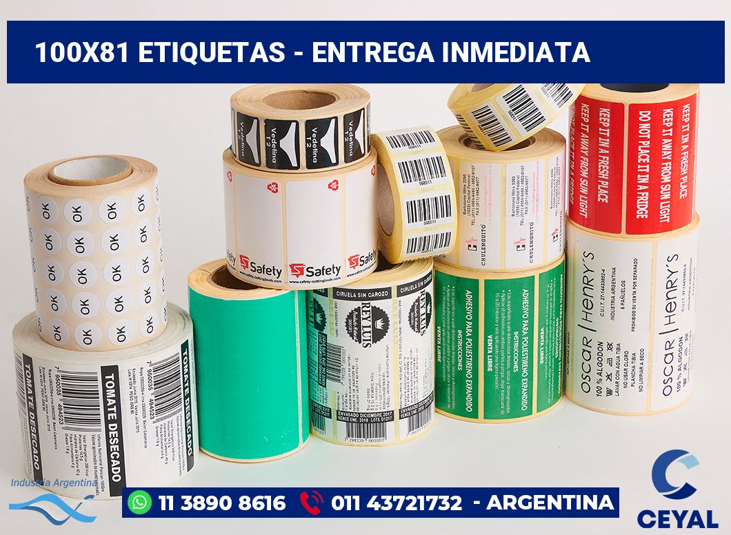 100×81 Etiquetas