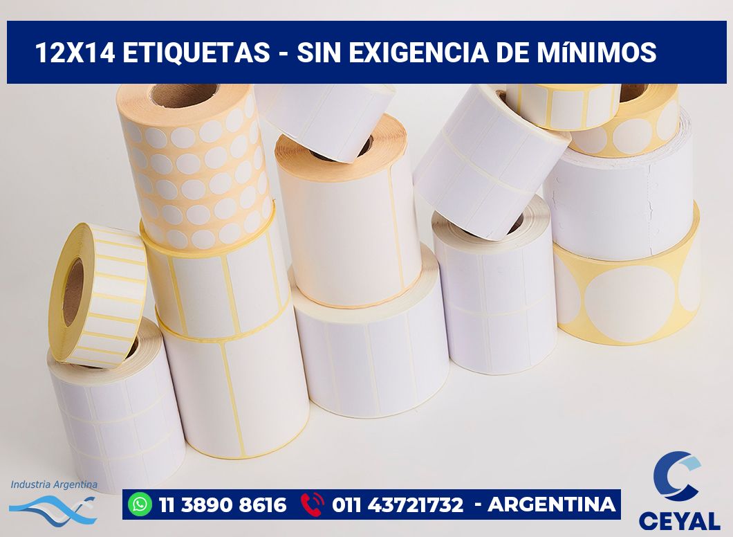 12×14 Etiquetas