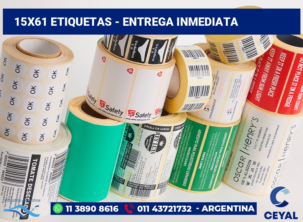 15×61 Etiquetas