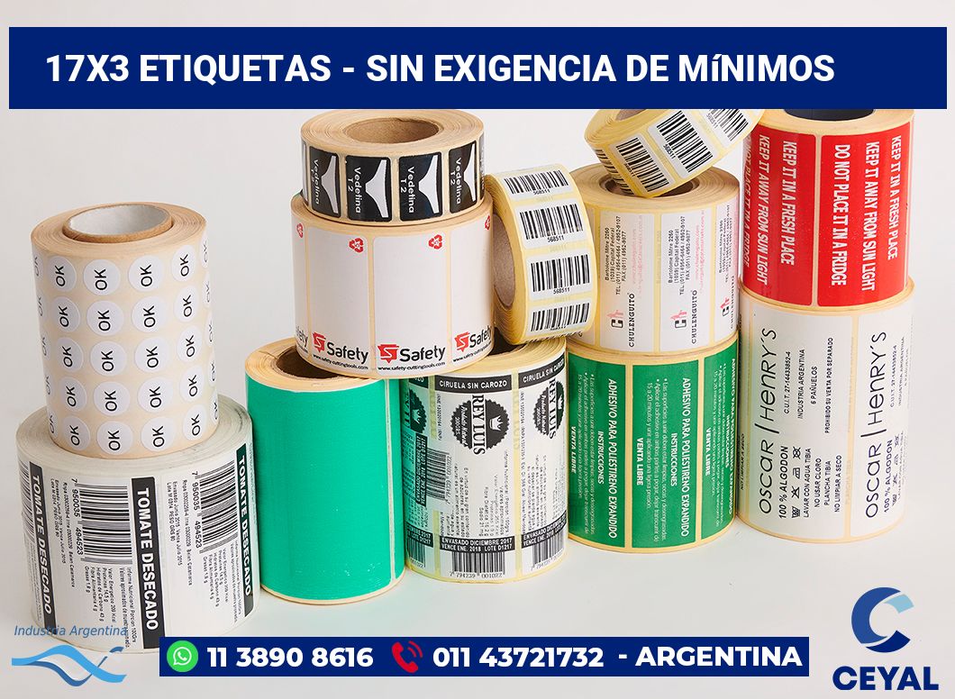 17x3 Etiquetas