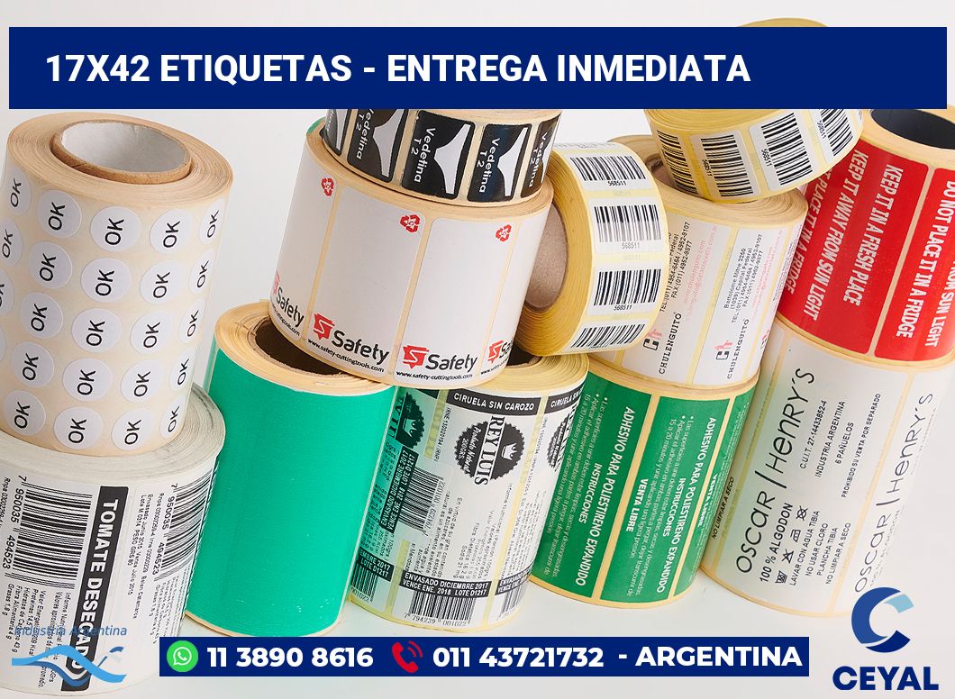 17x42 Etiquetas