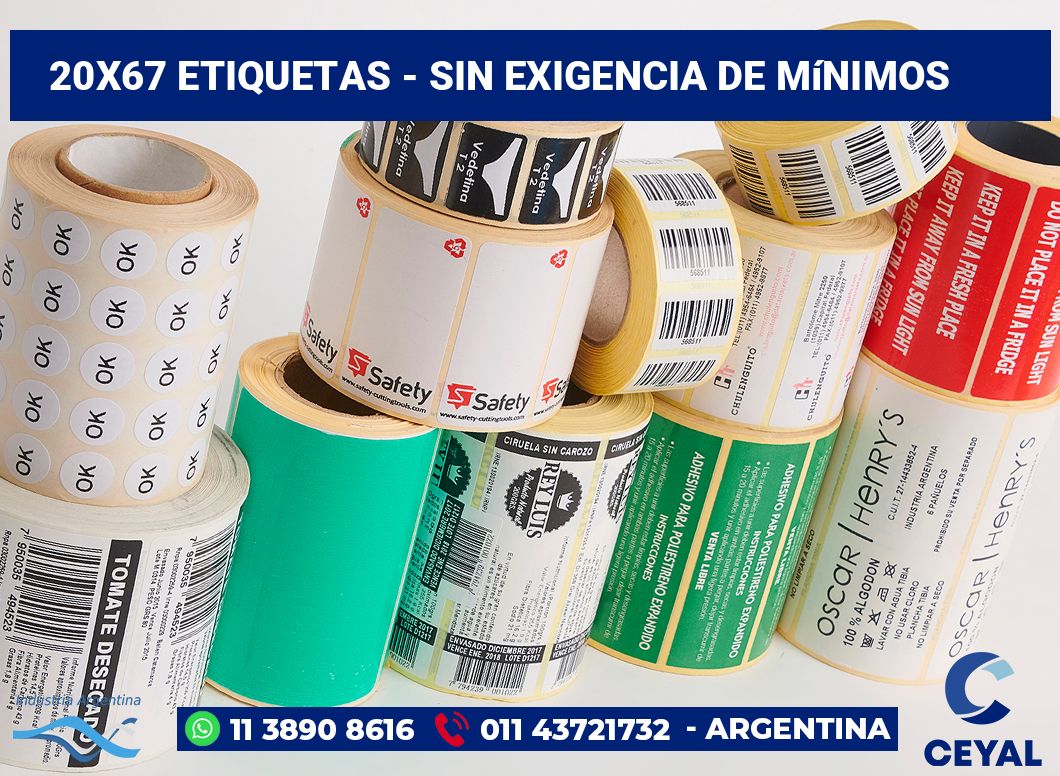 20×67 Etiquetas