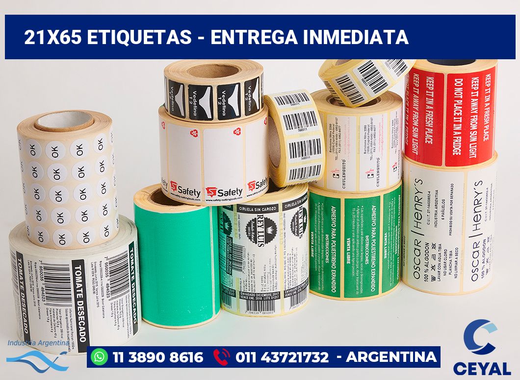 21×65 Etiquetas