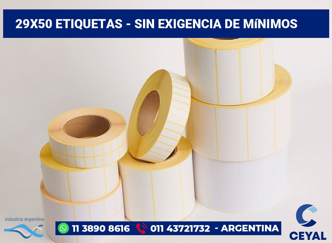 29x50 Etiquetas