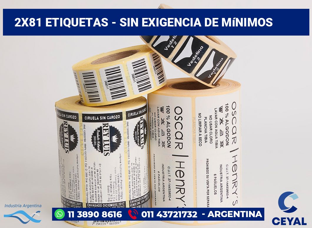 2x81 Etiquetas