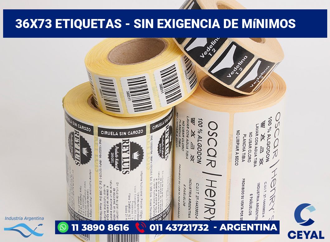 36x73 Etiquetas