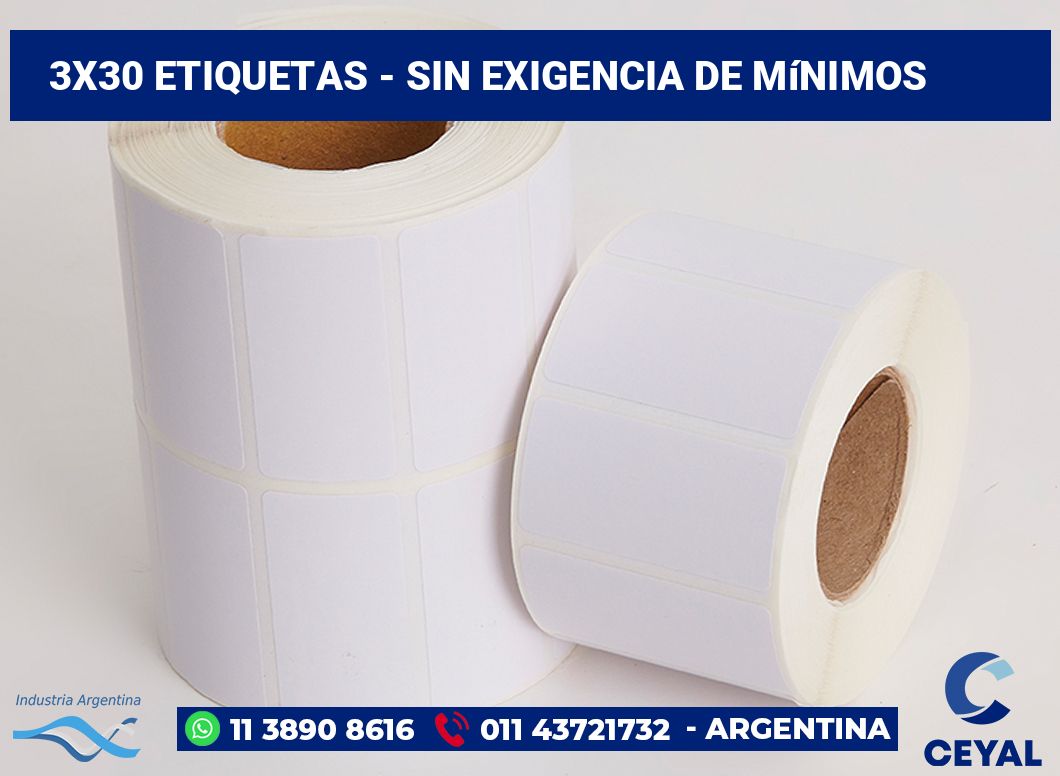 3x30 Etiquetas
