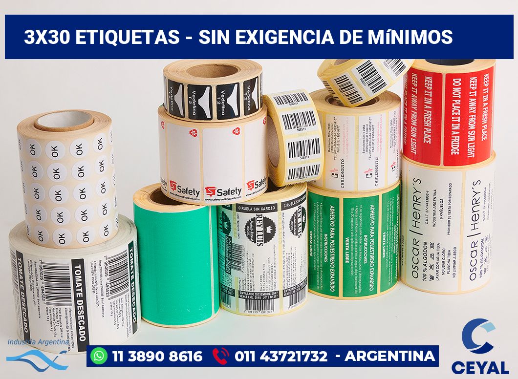 3×30 Etiquetas