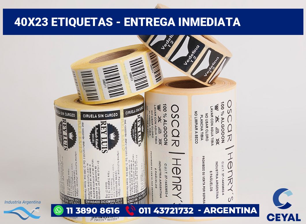 40x23 Etiquetas