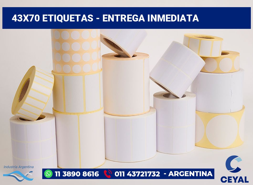 43×70 Etiquetas