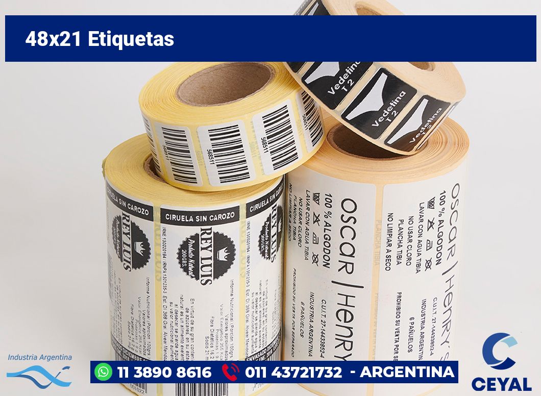 48×21 Etiquetas