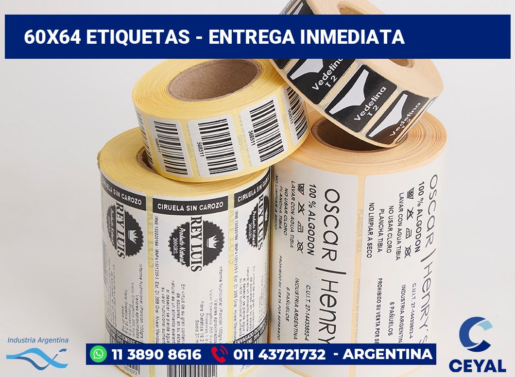 60×64 Etiquetas