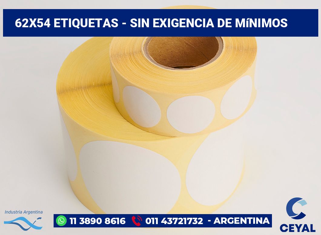 62x54 Etiquetas