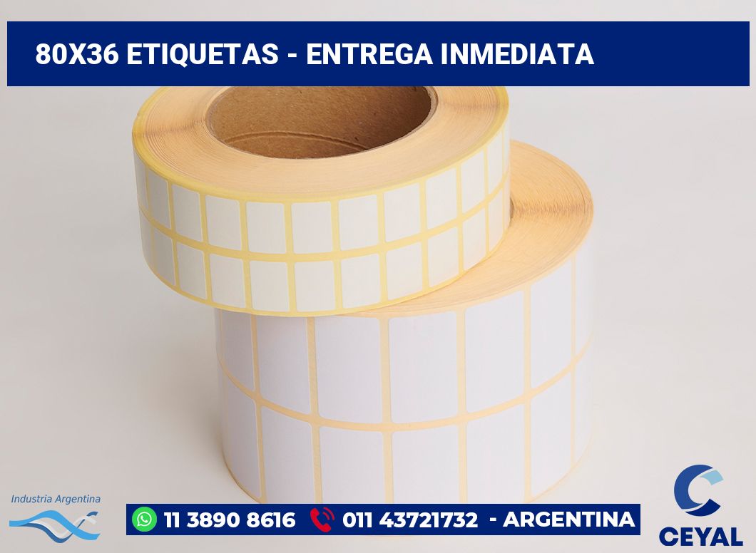 80×36 Etiquetas