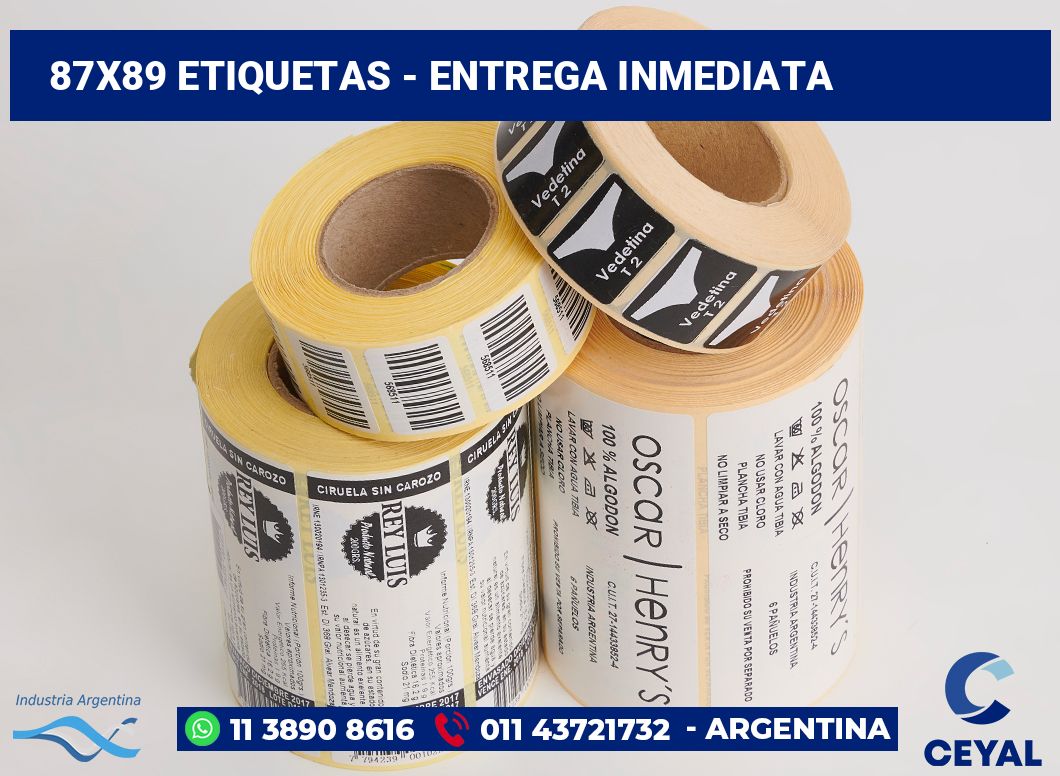 87×89 Etiquetas