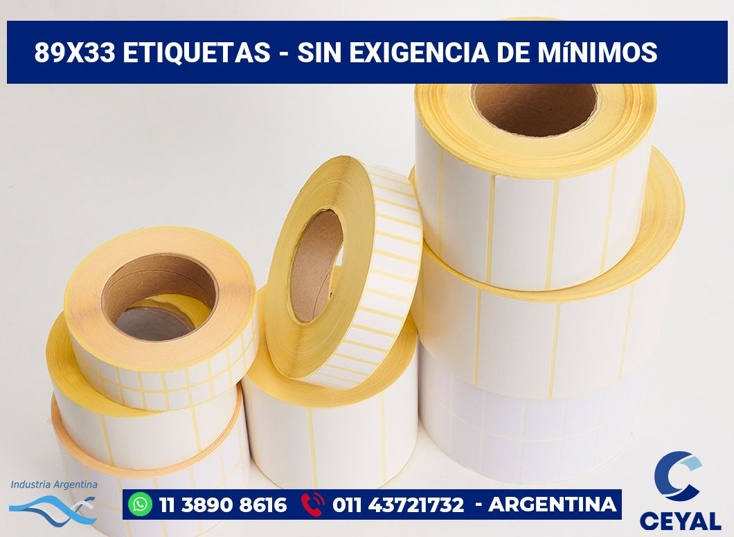 89×33 Etiquetas