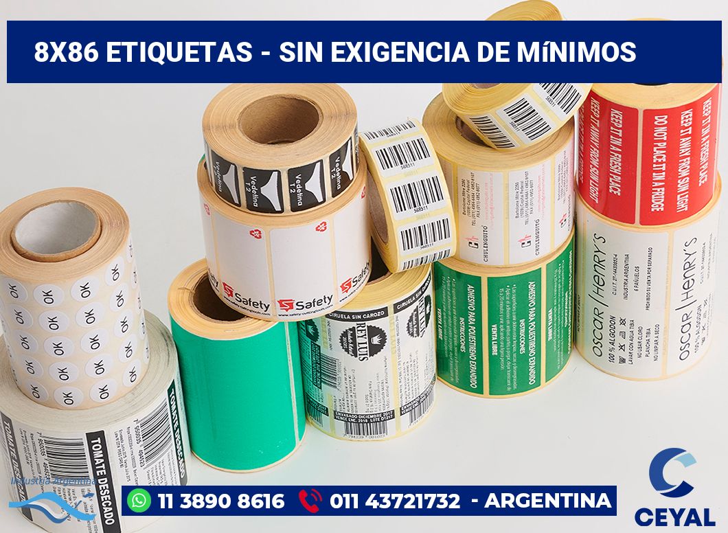 8×86 Etiquetas