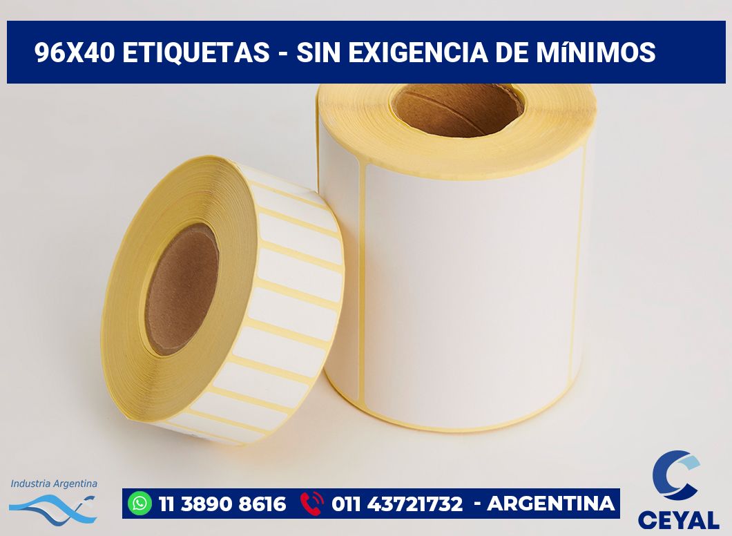 96x40 Etiquetas
