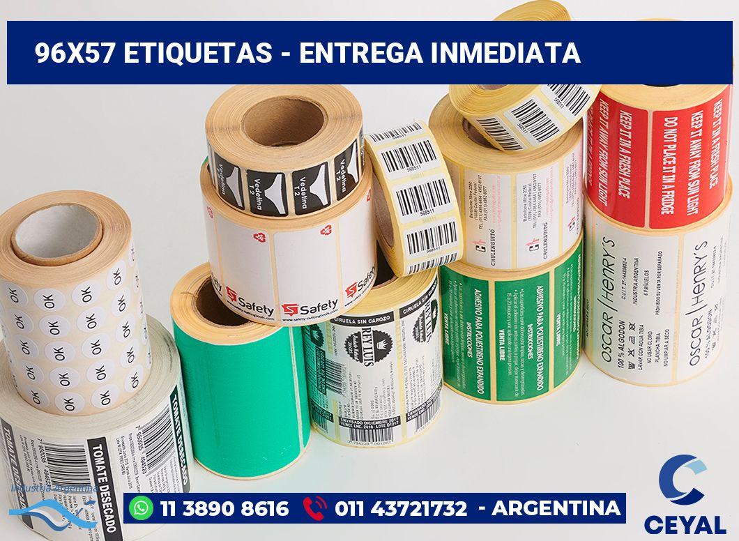 96×57 Etiquetas