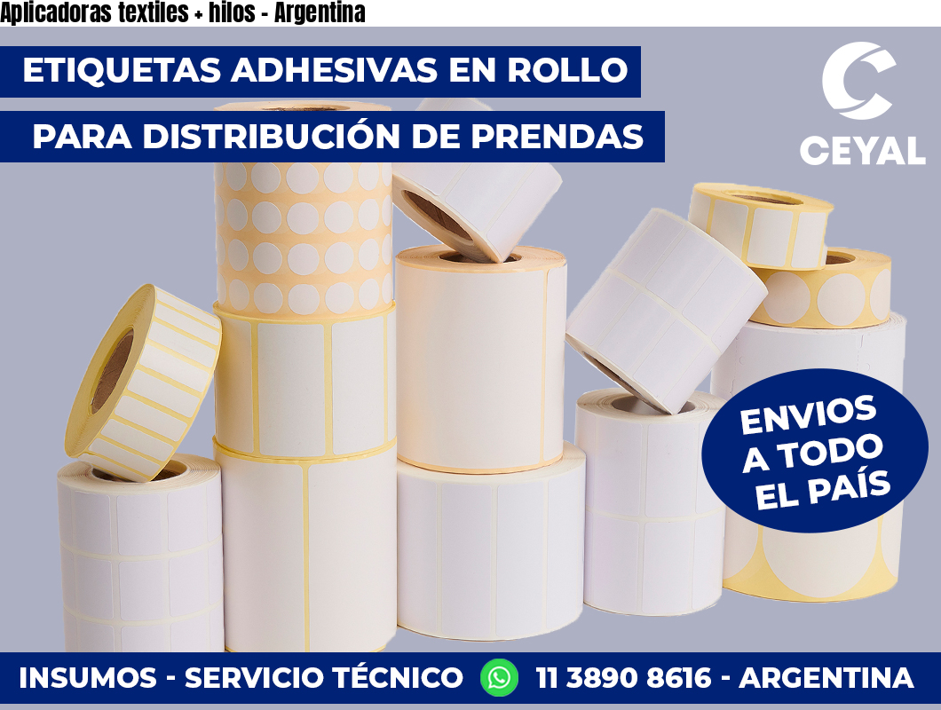 Aplicadoras textiles + hilos - Argentina