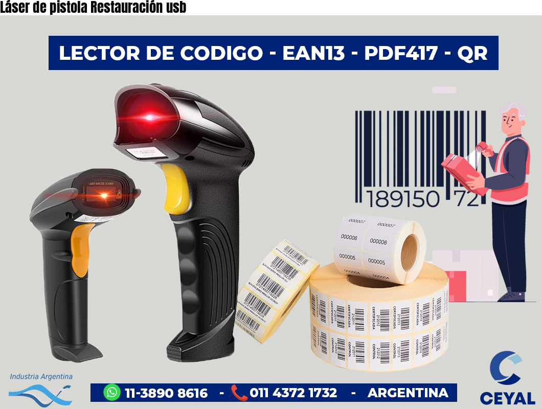 Láser de pistola Restauración usb