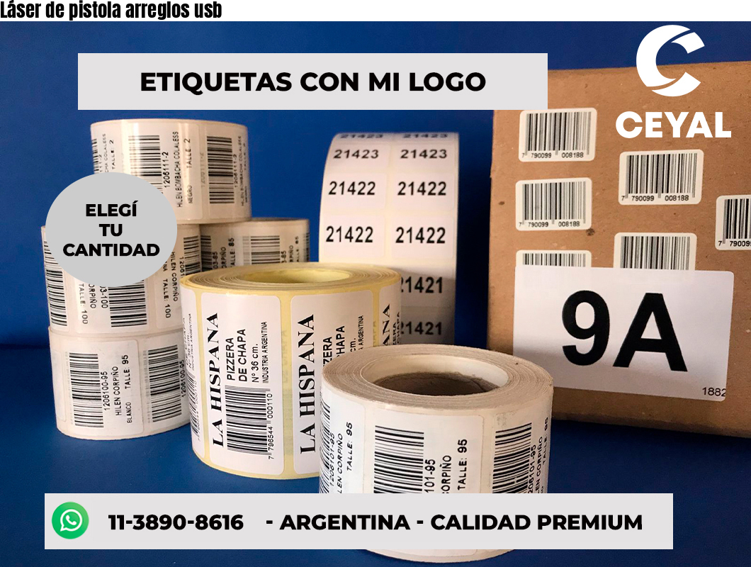 Láser de pistola arreglos usb