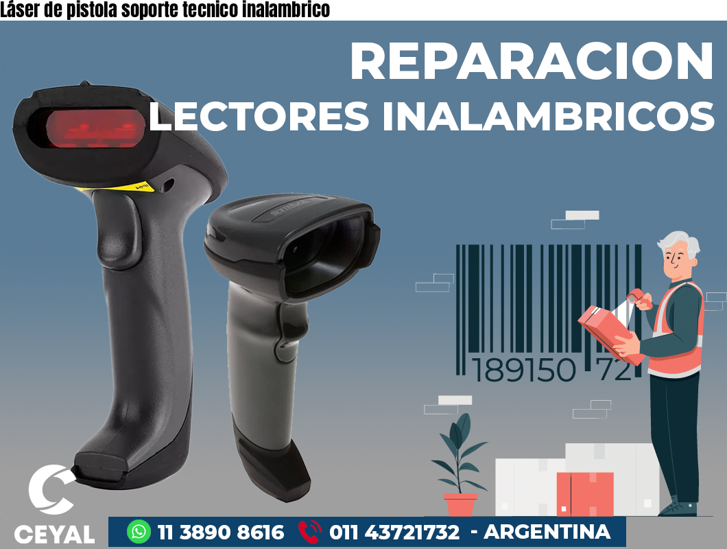 Láser de pistola soporte tecnico inalambrico
