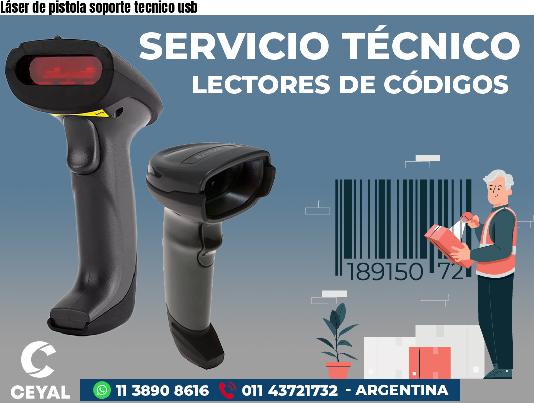 Láser de pistola soporte tecnico usb