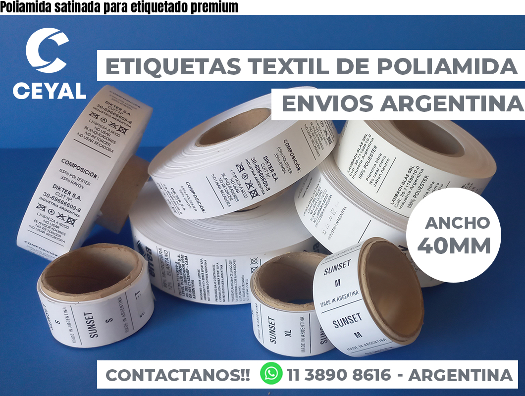 Poliamida satinada para etiquetado premium