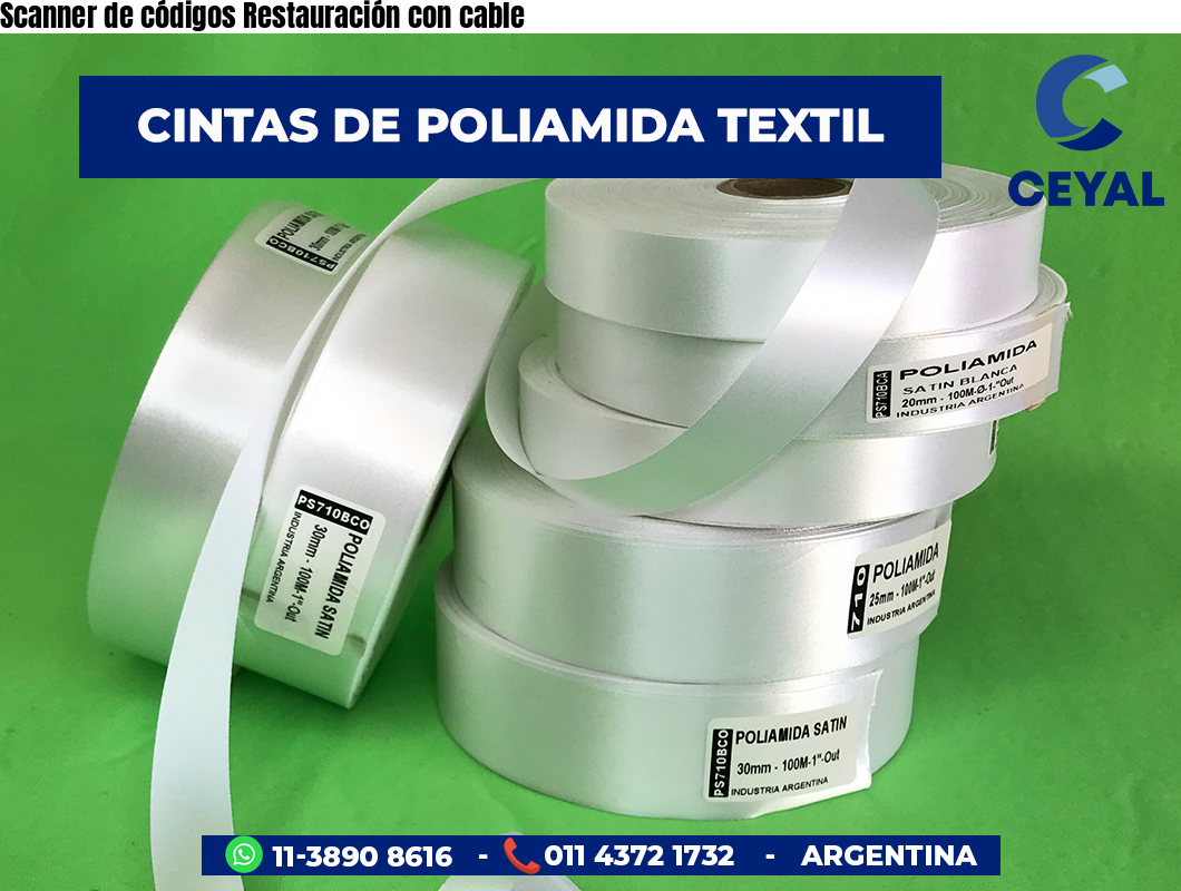Scanner de códigos Restauración con cable